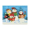 Trademark Fine Art Barbara Mock ' Snowman Family' Canvas Art, 24x32 ALI39111-C2432GG